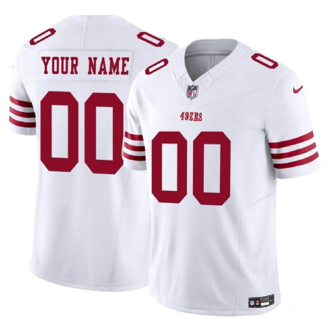 Men's San Francisco 49ers Active Player Custom White 2023 F.U.S.E. Vapor Untouchable Alternate Limited Football Stitched Jersey